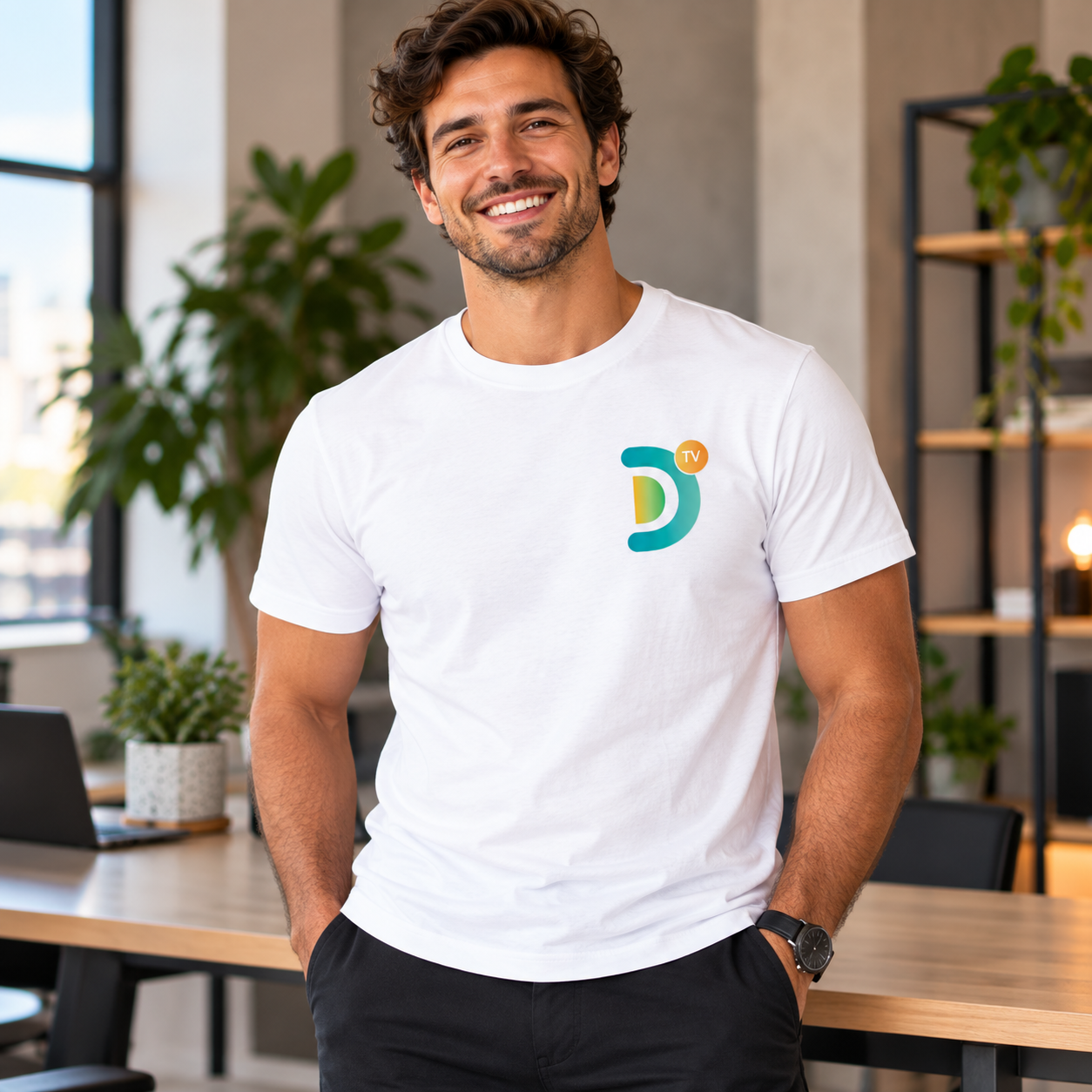Playera blanca con la D oficial